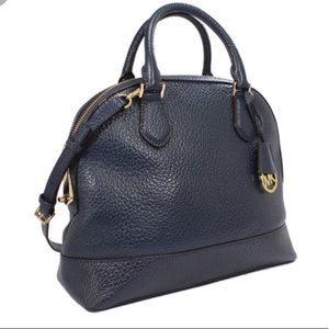 Michael Kors Navy Dome Satchel